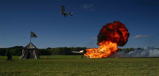 Létající cirkus akční scéna